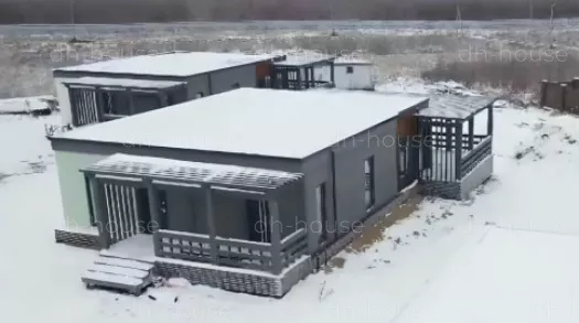 Легковозводимые дома серии DoorHan Лайт 118-1 с необычным решением по нестандартному фасаду